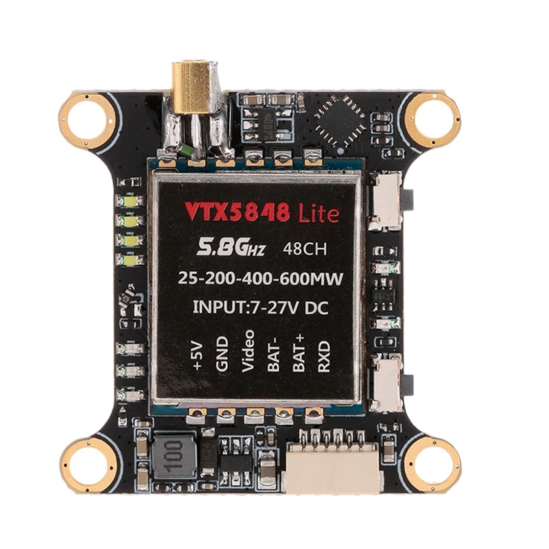 Мини VTX5848 LITE 48CH 5,8G 25MW 200MW 400MW 600MW переключаемый передатчик для RC FPV гоночного дрона квадрокоптера
Мини VTX5848 LITE 48CH 5,8G 25MW 200MW 400MW 600MW переключаемый передатчик для RC FPV гоночного дрона квадрокоптера