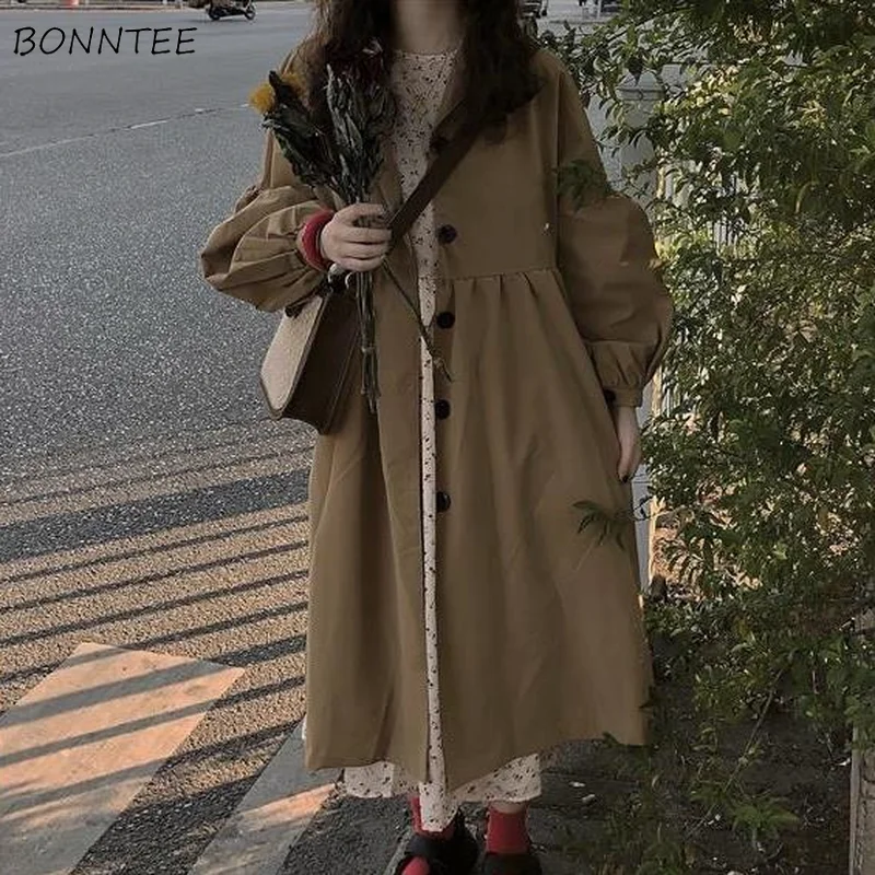 Trench Womens Long Single Breasted Loose Casual Autumn Feminino Clothing Korean Version Chic High Street Harajuku Solid Tender
Trench Womens Long Single Breasted Loose Casual Autumn Feminino Clothing Korean Version Chic High Street Harajuku Solid Tender