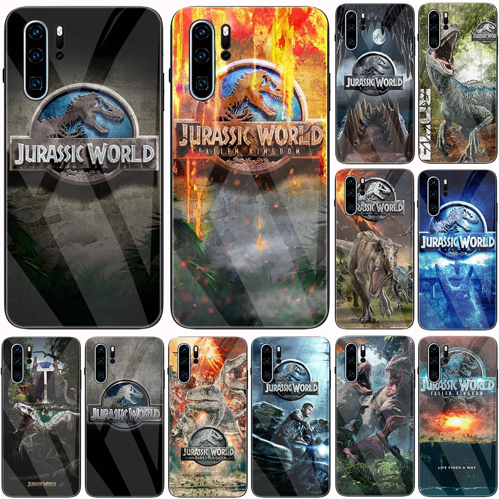 Чехол из закаленного стекла Jurassic World для Huawei P10 P20 P30 Lite P40 Pro Plus E P Smart Z Plus|Бамперы| |