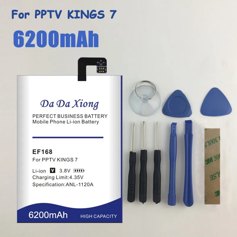 DaDaXiong оригинальный 6200mAh EF168 Аккумулятор для PPTV King7 King7S PP6000 мобильный телефон