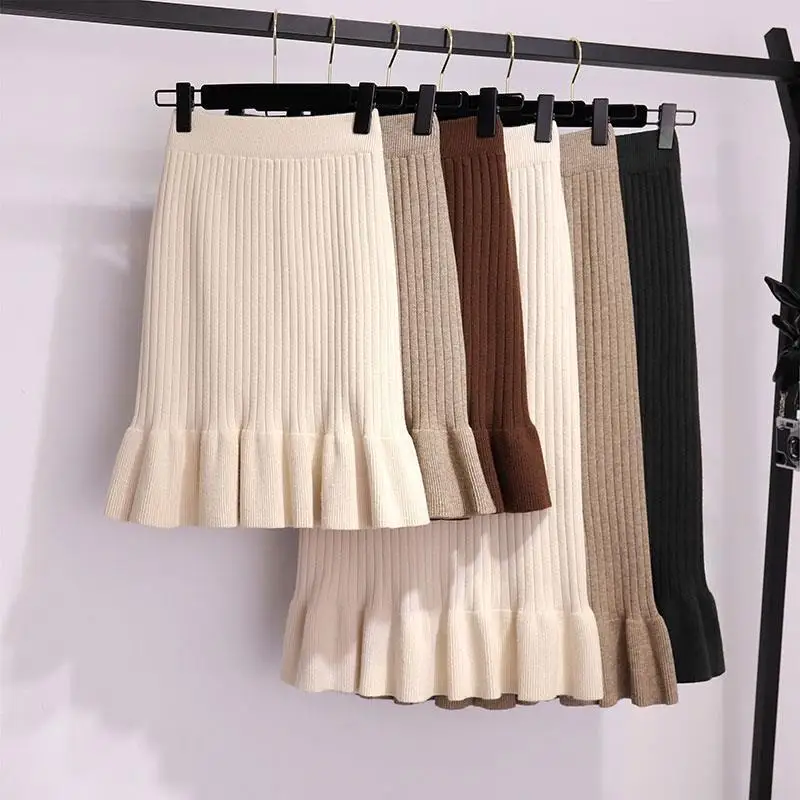 Knitted Skirt Women's Mid-Length Fall/Winter 2020 New Ruffle Wrap Skirt Wool Fishtail Skirt Mujer Faldas
Knitted Skirt Women's Mid-Length Fall/Winter 2020 New Ruffle Wrap Skirt Wool Fishtail Skirt Mujer Faldas