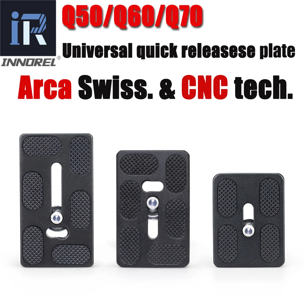 INNOREL Q50/Q60/Q70 Universal Quick Release Plate For Panoramic Tripod Ball Head Compatible With Arca Swiss Spec. QR DSLR Camera
INNOREL Q50/Q60/Q70 Universal Quick Release Plate For Panoramic Tripod Ball Head Compatible With Arca Swiss Spec. QR DSLR Camera