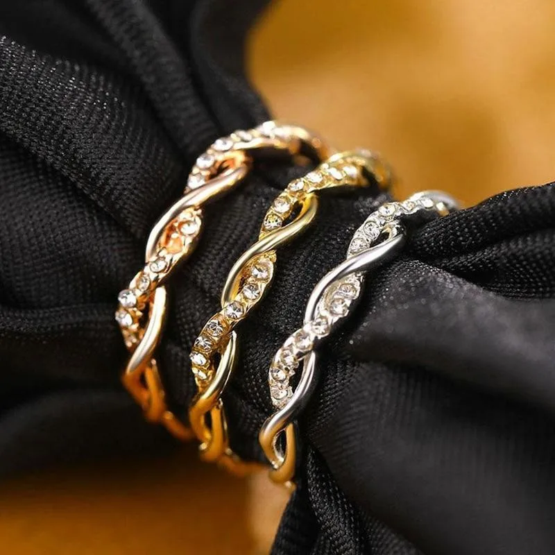2021 New Rose Gold Color Twist Classical Cubic Zirconia Wedding Engagement Ring for Woman Girls Austrian Crystals Gift Rings
2021 New Rose Gold Color Twist Classical Cubic Zirconia Wedding Engagement Ring for Woman Girls Austrian Crystals Gift Rings