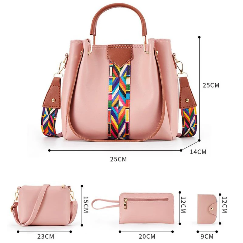 4pcs Shoulder Bags Set Composite Bag Leather Tote With Handbag And Purse Bolso Shopper Mujer Torebka Damska Sac Femme 
4pcs Shoulder Bags Set Composite Bag Leather Tote With Handbag And Purse Bolso Shopper Mujer Torebka Damska Sac Femme