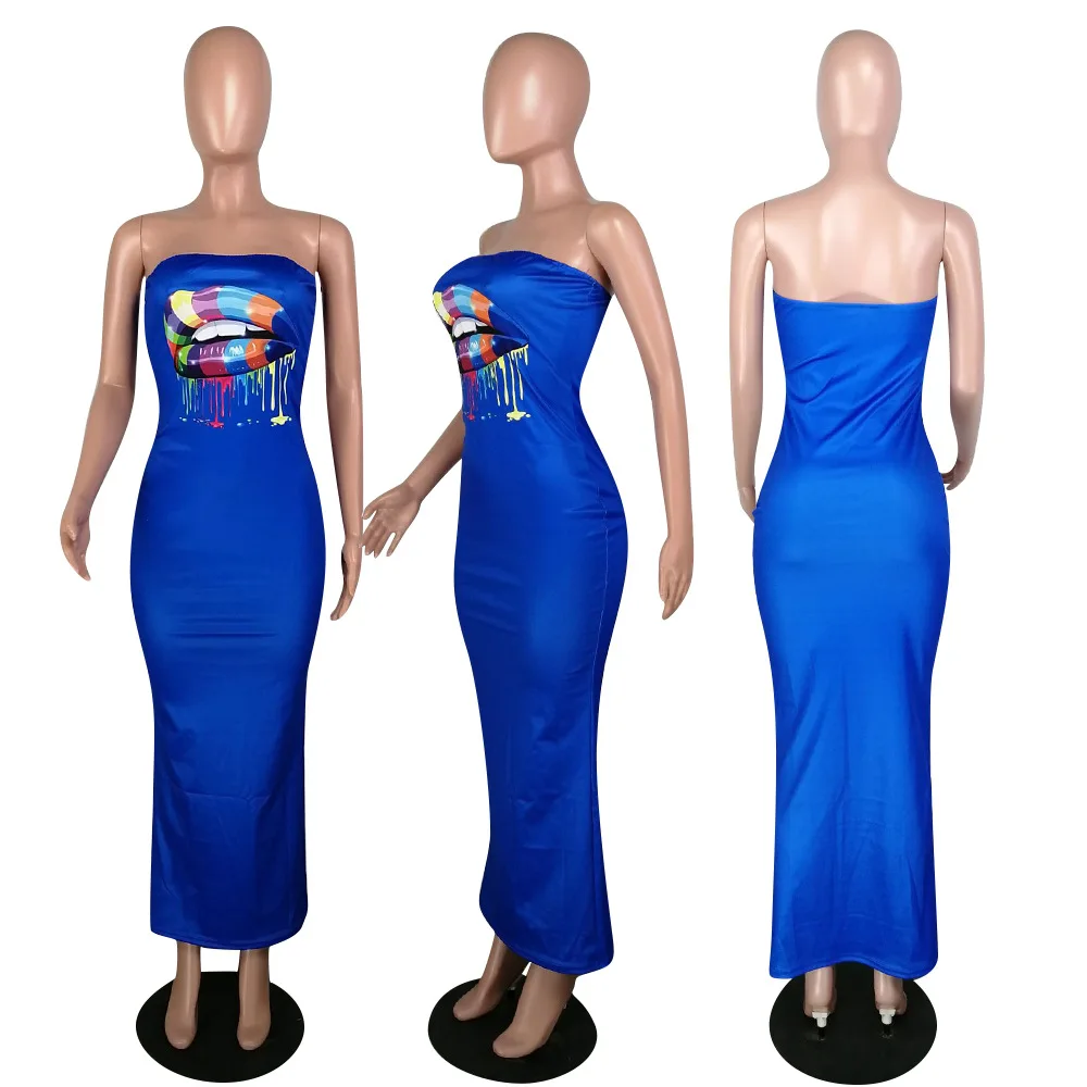 Rainbow Mouth Lip Print Long Party Sundress Women Off The Shoulder Backless Slim Fit Dress Elegant Strapless Sleeveless Dresses
Rainbow Mouth Lip Print Long Party Sundress Women Off The Shoulder Backless Slim Fit Dress Elegant Strapless Sleeveless Dresses