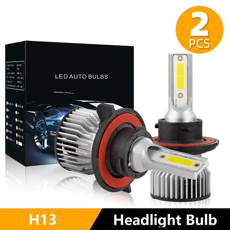 2X H13/9008 LED Headlight High Low Beam Kit 4000W 30000LM Bulbs White 6500K 
2X H13/9008 LED Headlight High Low Beam Kit 4000W 30000LM Bulbs White 6500K