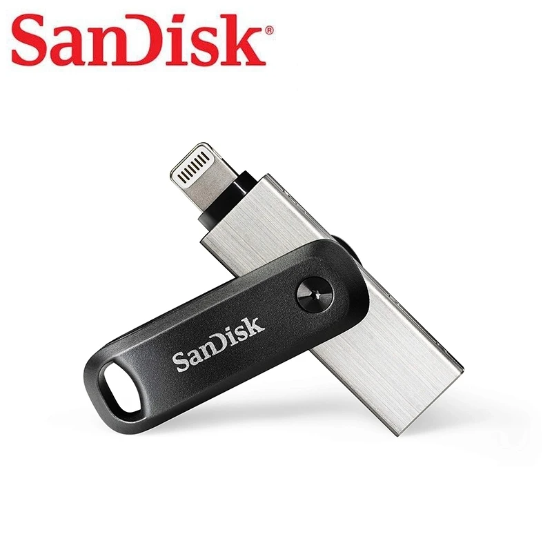 

SanDisk SDIX60N USB3.0 Flash Drive Dual-Purpose Swivel 256GB 128GB Metal U Disk OTG Lightning Connector For iPad/PC/iPhone