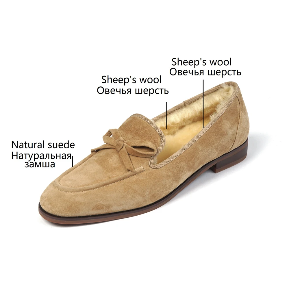 Fashion Spring Autumn Winter Women Suede Wool Loafers Genuine Leather Slip On Footwear Fur Flats Ladies Low Heels Casual Shoes
Fashion Spring Autumn Winter Women Suede Wool Loafers Genuine Leather Slip On Footwear Fur Flats Ladies Low Heels Casual Shoes
