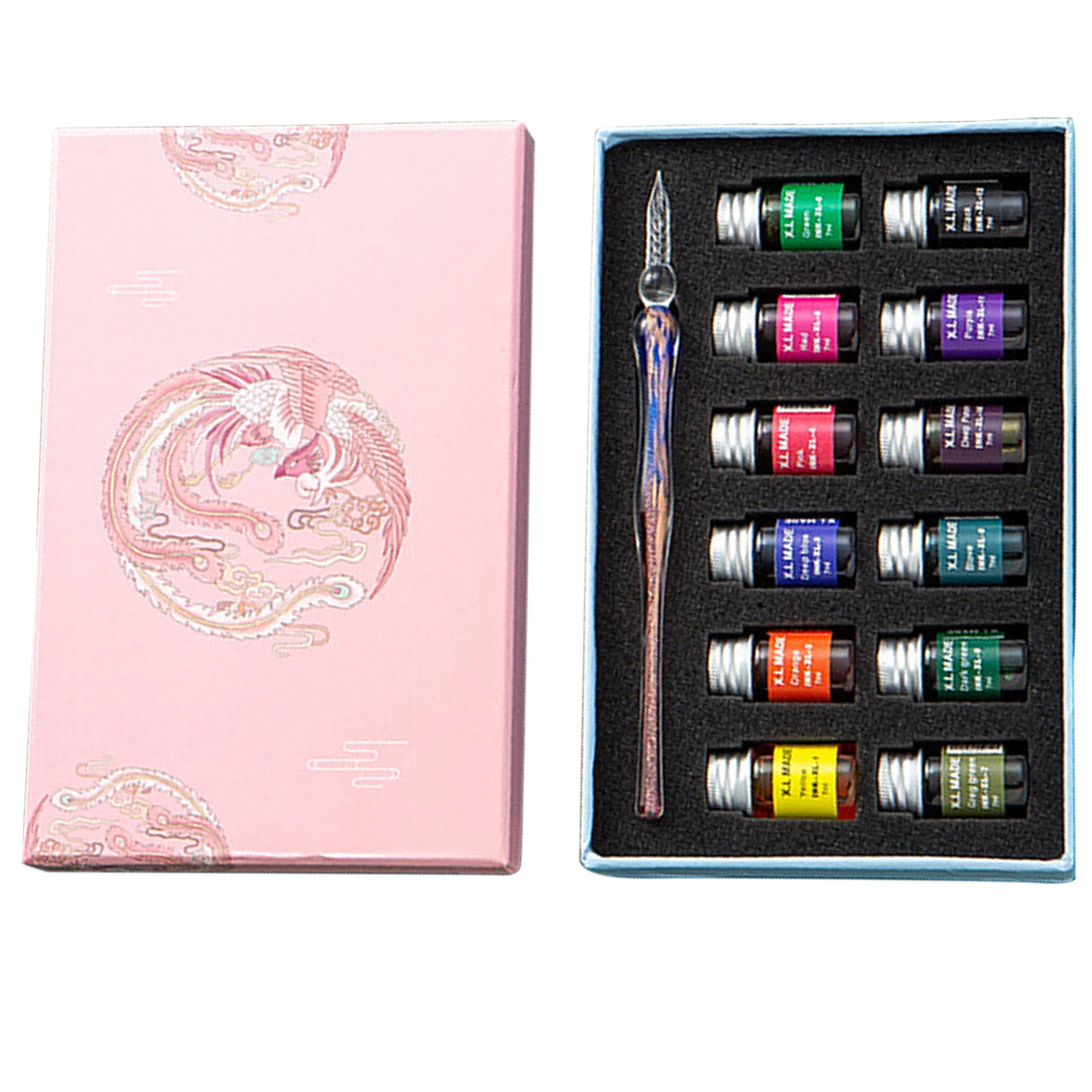 Artisit Signature Art 12 Colorful Inks Stationery Writing Drawing Easy Clean Home Sign Style Glass Dip Pen Ink Set Gift School
Artisit Signature Art 12 Colorful Inks Stationery Writing Drawing Easy Clean Home Sign Style Glass Dip Pen Ink Set Gift School