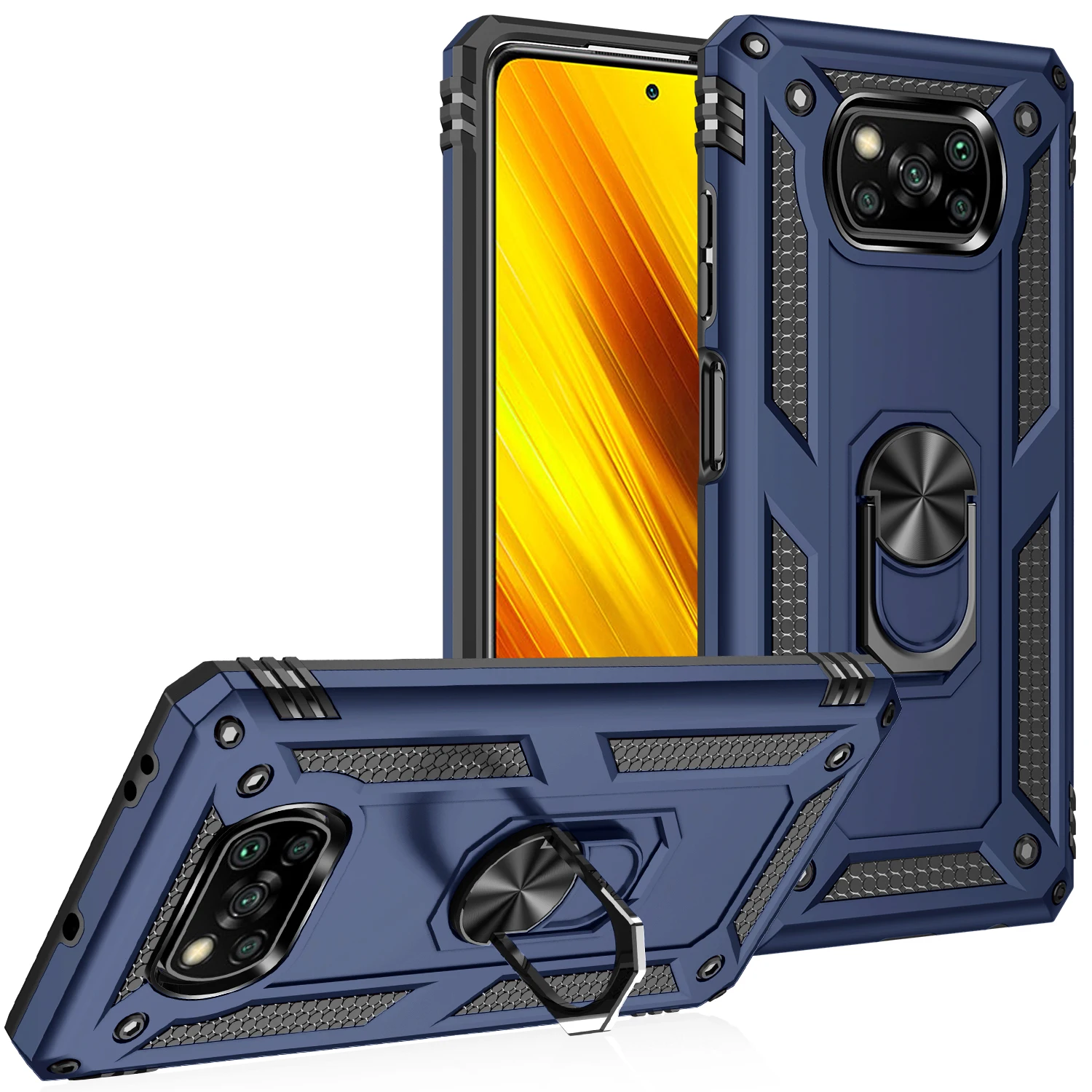 Роскошный армированный противоударный чехол для Xiaomi POCO X3 NFC военный защитный