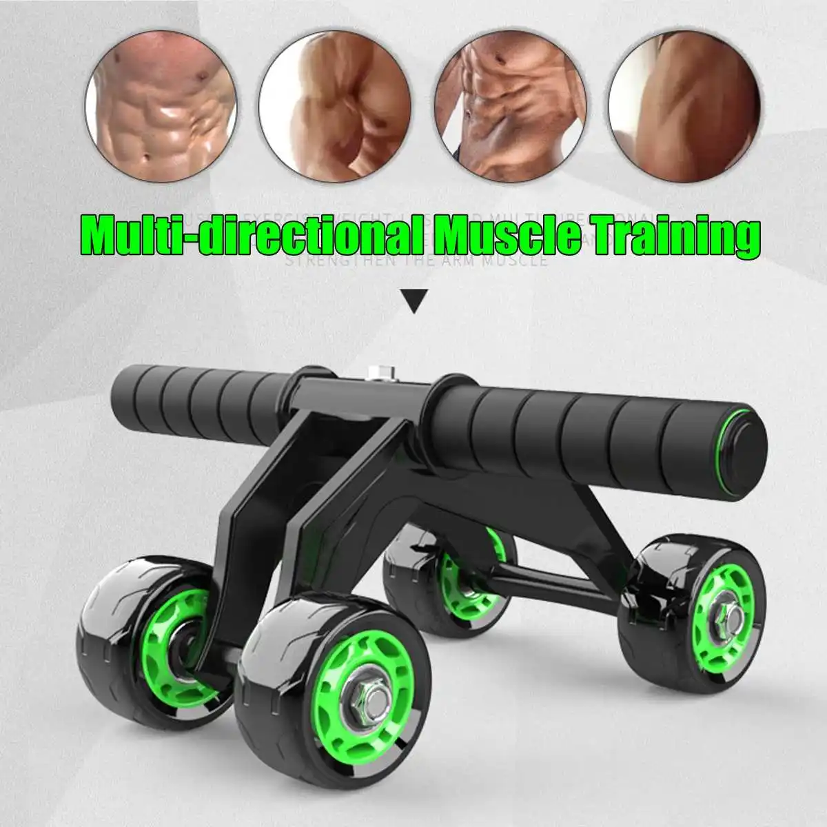 Home Fitness Muscle Exercise Equipment FOUR Wheel Abdominal Roller Power Wheel Ab Roller Gym Roller Trainer Training 
Home Fitness Muscle Exercise Equipment FOUR Wheel Abdominal Roller Power Wheel Ab Roller Gym Roller Trainer Training