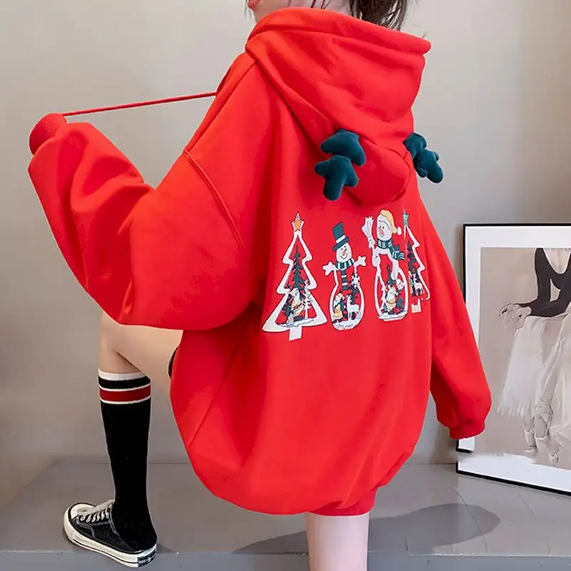 Осенне-зимние модные толстовки, Женская бархатная утепленная универсальная Рождественская Милая дизайнерская нишевая куртка с капюшоном, ...
Осенне-зимние модные толстовки, Женская бархатная утепленная универсальная Рождественская Милая дизайнерская нишевая куртка с капюшоном, ...