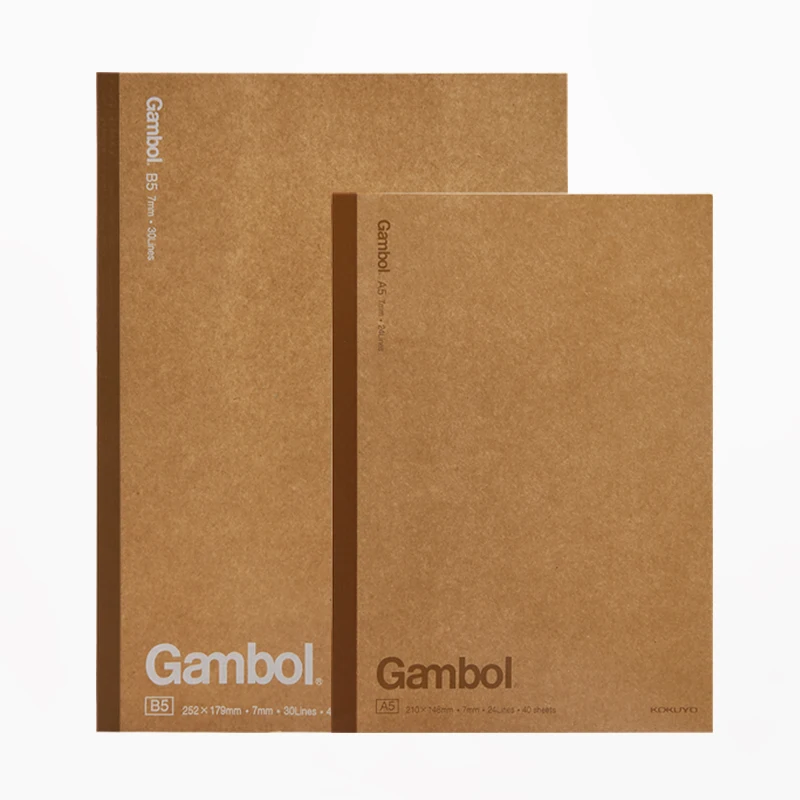 KOKUYO Gambol Student Notebooks Paper Diary Books A5 B5 7mm 24 Lines 40/60/80 Sheets WCN-G5401 Retro Kraft Paper Cover
KOKUYO Gambol Student Notebooks Paper Diary Books A5 B5 7mm 24 Lines 40/60/80 Sheets WCN-G5401 Retro Kraft Paper Cover