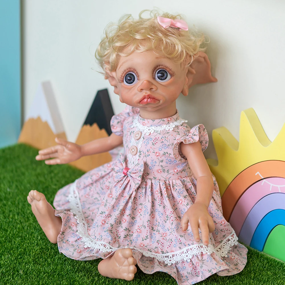 43cm Lifelike Elf Reborn Baby Doll with Lovely Clothes Realistic Hand-Rooted Hair Soft Doll Toy Kid Toddler Gift Collectible
43cm Lifelike Elf Reborn Baby Doll with Lovely Clothes Realistic Hand-Rooted Hair Soft Doll Toy Kid Toddler Gift Collectible