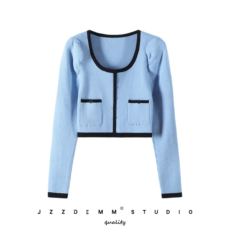 Женский трикотажный пуловер с завышенной талией, Облегающая рубашка с разноцветными краями и полосками, с пузырьками на плечах, для осени и ...
Женский трикотажный пуловер с завышенной талией, Облегающая рубашка с разноцветными краями и полосками, с пузырьками на плечах, для осени и ...