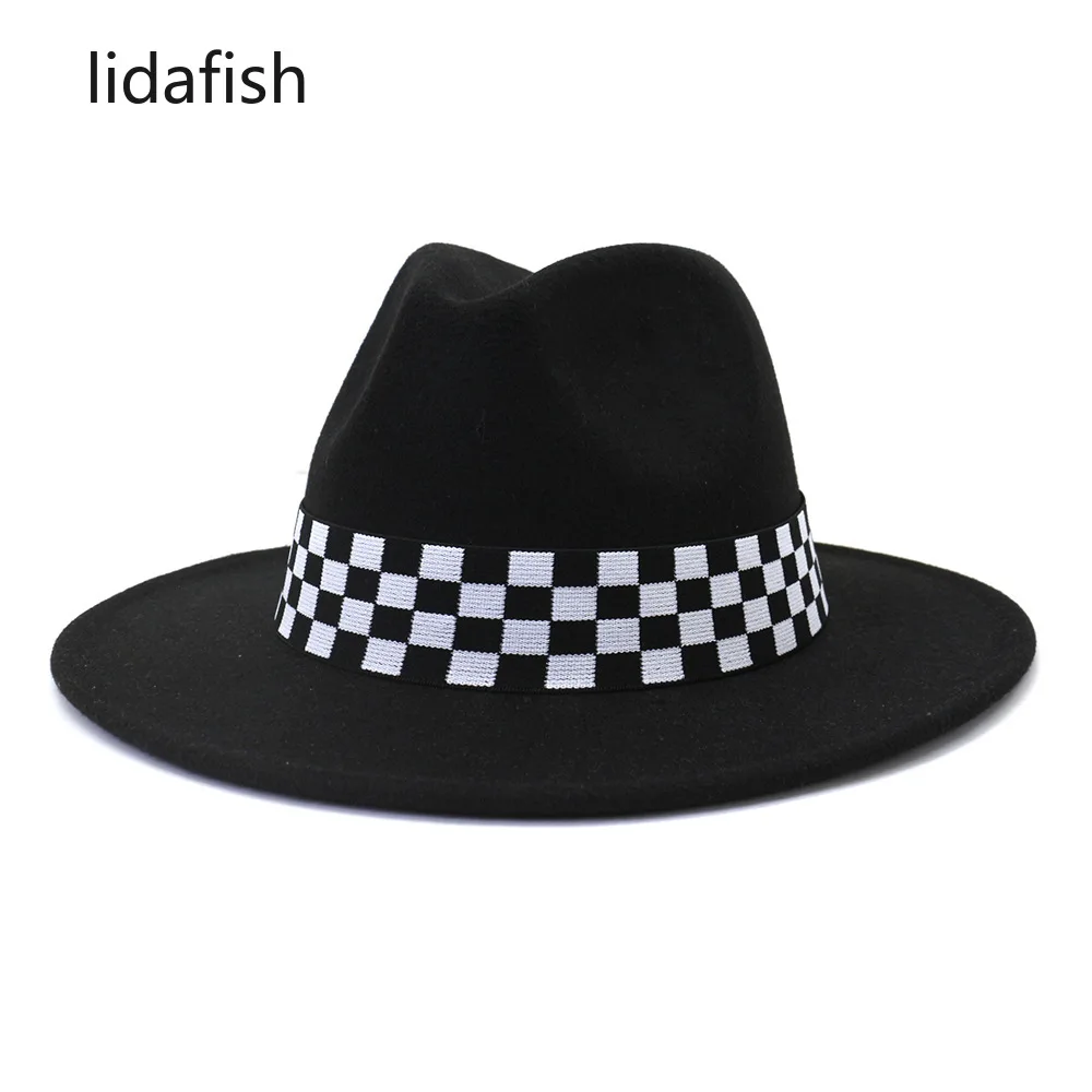 lidafish New Vintage Fedora Hat Men Wide Brim Plaid Ribbon Decoration Top Jazz Hat Witner Autumn Felt Church Hat For Women
lidafish New Vintage Fedora Hat Men Wide Brim Plaid Ribbon Decoration Top Jazz Hat Witner Autumn Felt Church Hat For Women