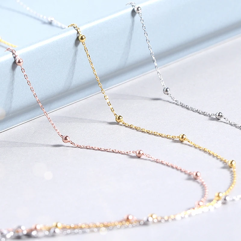 Trendy 925 Sterling Silver Korean Bead Chain Choker Simplicity Necklace For Women Gift Fine Jewelry Free Shipping
Trendy 925 Sterling Silver Korean Bead Chain Choker Simplicity Necklace For Women Gift Fine Jewelry Free Shipping