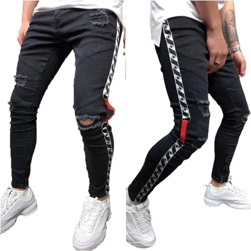 Men Skinny Ripped Denim Jeans Long Slim Fit Trouser Casual Pants Frayed Bottoms
Men Skinny Ripped Denim Jeans Long Slim Fit Trouser Casual Pants Frayed Bottoms