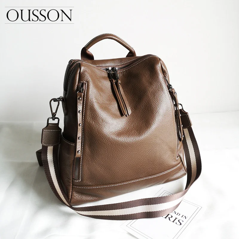 OUSSON New Design High Quality Female Leather Backpack Shoulder Bag Women Fashion Big Backpack School Travel Pack
OUSSON New Design High Quality Female Leather Backpack Shoulder Bag Women Fashion Big Backpack School Travel Pack