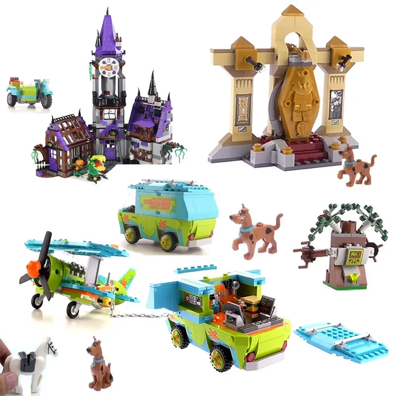 

Новинка 2021, конструктор MOC, 860 шт./305 шт./127 шт., мистический аппарат Scooby, автобус, город, строительные блоки, кирпичи, игрушки, шарнирные, рождест...