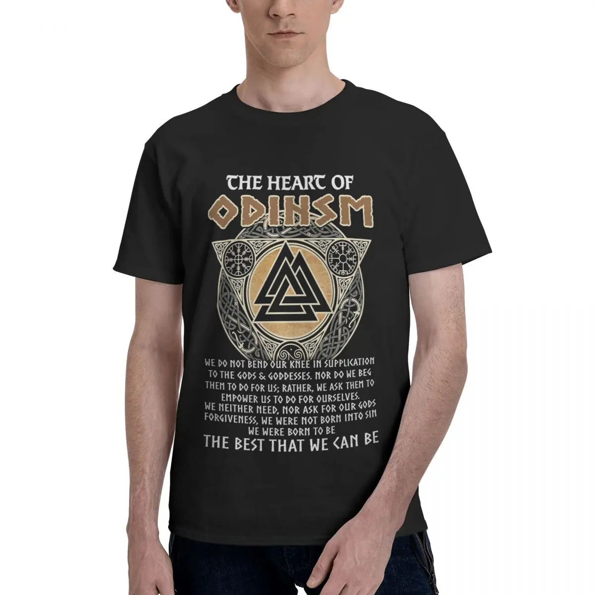 The Heart Of Odinism Odin Viking Quotes Classic lothbrok Men Amazing Short Sleeve Round Collar Pure Cotton New Arrival T-Shirt
The Heart Of Odinism Odin Viking Quotes Classic lothbrok Men Amazing Short Sleeve Round Collar Pure Cotton New Arrival T-Shirt