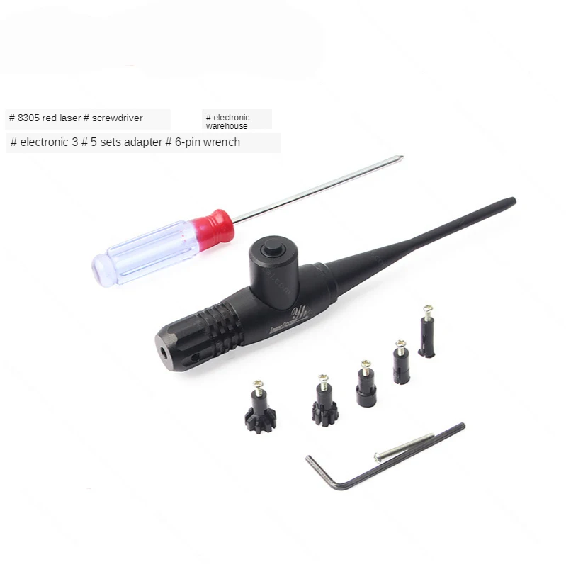 8303 Button Version Red Dot Laser Boresighter Bore Sighter Collimator Laser Sight For Hunting .22 to .50 Caliber Rifies with Box
8303 Button Version Red Dot Laser Boresighter Bore Sighter Collimator Laser Sight For Hunting .22 to .50 Caliber Rifies with Box