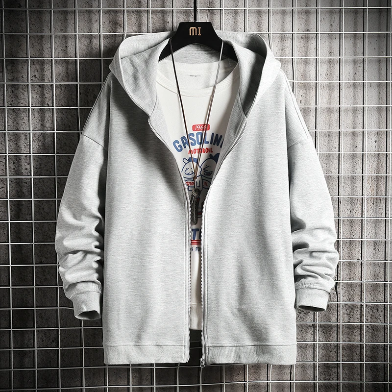2021 Spring Autumn Zip Up Black Grey Classic Hoodie Sweatshirt Men's Hip Hop Streetwear Casual Cardigan Long-Sleeved Clothes
2021 Spring Autumn Zip Up Black Grey Classic Hoodie Sweatshirt Men's Hip Hop Streetwear Casual Cardigan Long-Sleeved Clothes