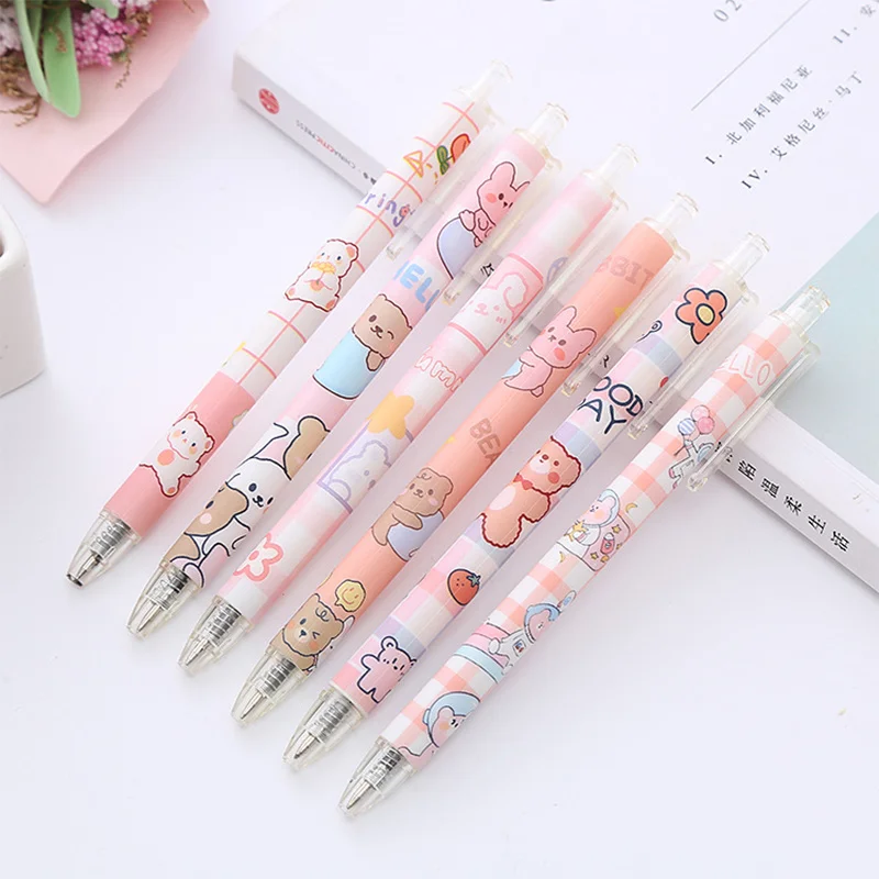 3pcs/lot Gel Pen Writing Quick Dry Rollerball Pen For School Supplies 0.5mm Cute Bear Pattern Stationery Ballpoint Pen 040354
3pcs/lot Gel Pen Writing Quick Dry Rollerball Pen For School Supplies 0.5mm Cute Bear Pattern Stationery Ballpoint Pen 040354