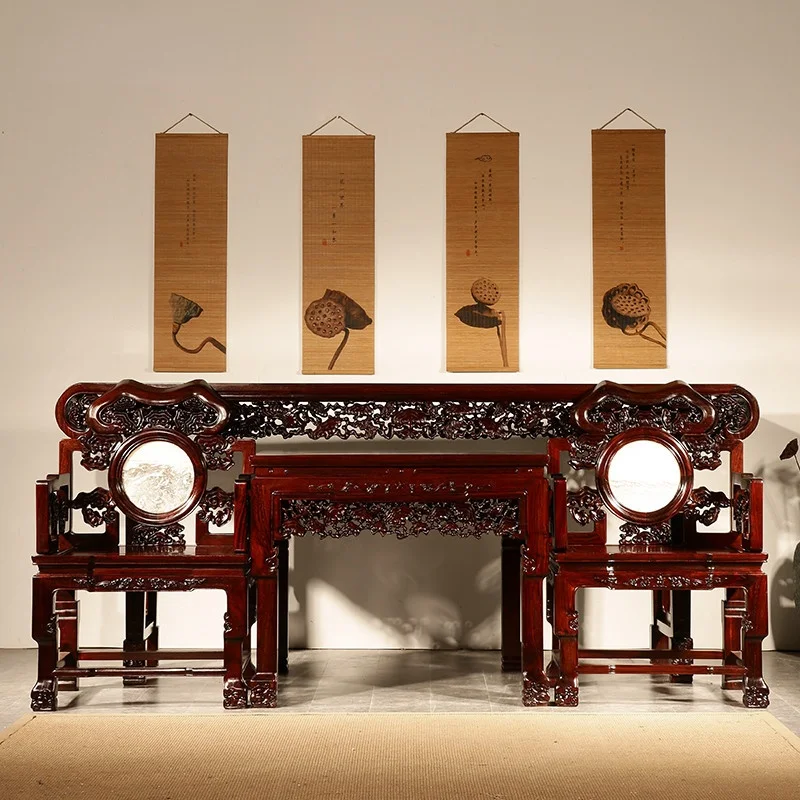 GY Six-Piece Set of Rosewood Middle Hall Rural Living Room Altar a Long Narrow Table Solid Wood Porch in Chinese Antique Style
GY Six-Piece Set of Rosewood Middle Hall Rural Living Room Altar a Long Narrow Table Solid Wood Porch in Chinese Antique Style