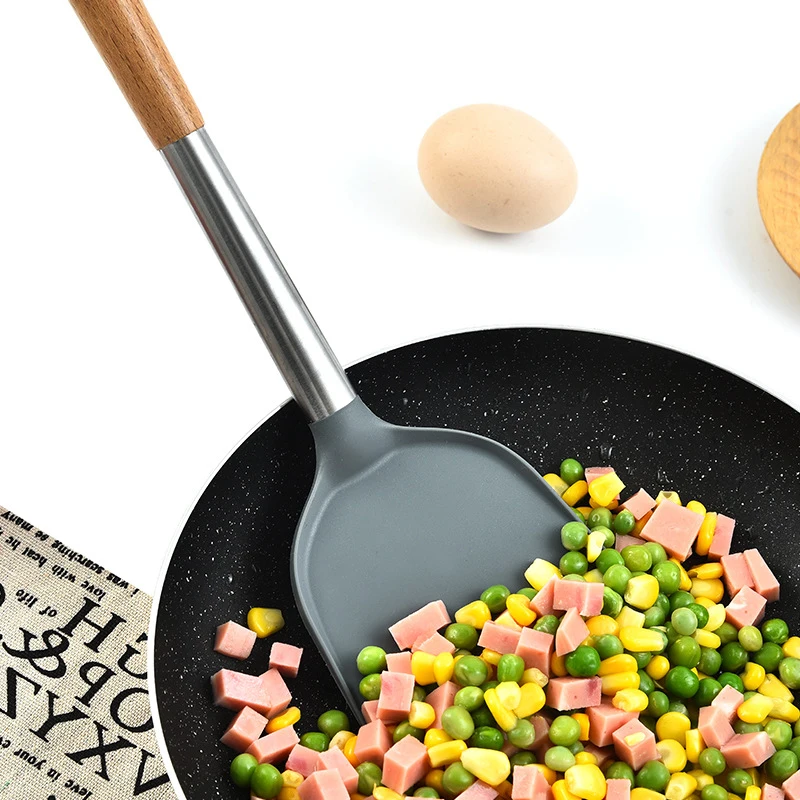 Silicone Cooking Utensils Kitchen Utensil Set Non-Stick Spatula Wooden Handle With Storage Box Kitchen Appliances
Silicone Cooking Utensils Kitchen Utensil Set Non-Stick Spatula Wooden Handle With Storage Box Kitchen Appliances