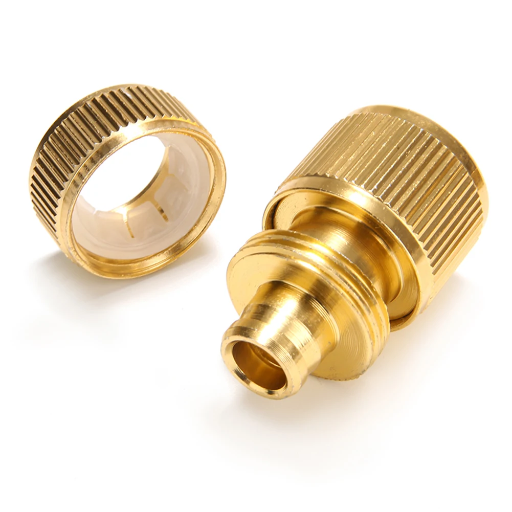 Brass-Coated Hose Adapter, 1/2" Quick Connect Swivel Connector Garden Hose Coupling Systems for Watering Irrigation
Brass-Coated Hose Adapter, 1/2" Quick Connect Swivel Connector Garden Hose Coupling Systems for Watering Irrigation