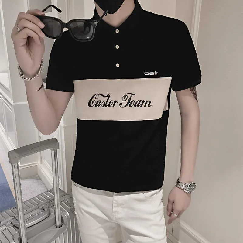 Summer Polo Shirt Men's Paul Stitching Short Sleeved Top 2021 Turn Down Collar Men's Shirt Male Print Blouse
Summer Polo Shirt Men's Paul Stitching Short Sleeved Top 2021 Turn Down Collar Men's Shirt Male Print Blouse
