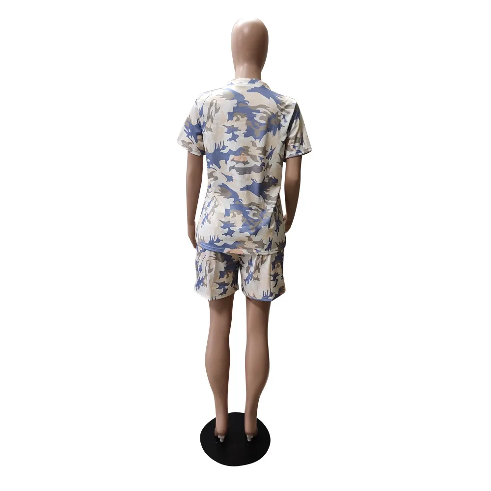 New Arrivals Women Camouflage Printing Casual Tracksuits 2021 Summer Latest Elastic Waist Biker Shorts + V-neck T-Shirts Outfits
New Arrivals Women Camouflage Printing Casual Tracksuits 2021 Summer Latest Elastic Waist Biker Shorts + V-neck T-Shirts Outfits