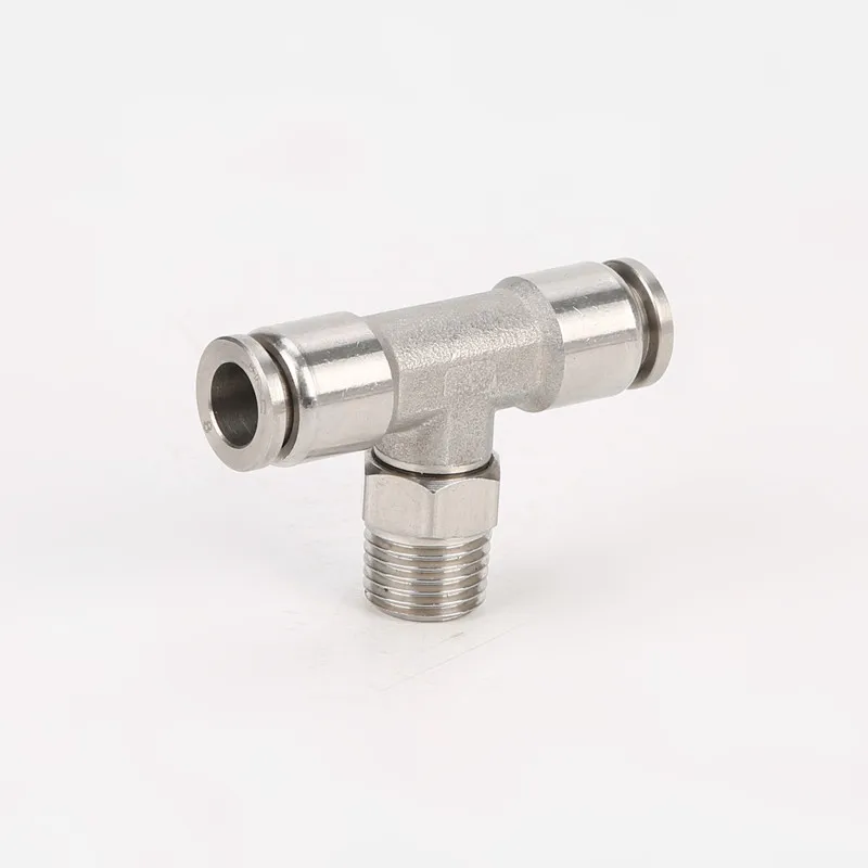1/8" 1/4" 3/8" 1/2" BSP Male Thread 304 Stainless Steel 3 Way Air Pneumatic Tee Type Push In Fitting Quick Connector
1/8" 1/4" 3/8" 1/2" BSP Male Thread 304 Stainless Steel 3 Way Air Pneumatic Tee Type Push In Fitting Quick Connector