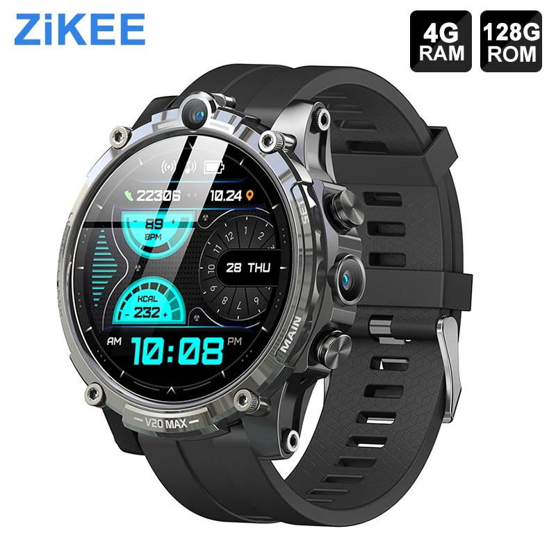 ZiKEEX V20 Smart Watch SIM Card Men 4G RAM 128GB ROM 1000mAh Dual Cameras GPS WiFi Fitness sports Heart Rate Monitor Smartwatch
ZiKEEX V20 Smart Watch SIM Card Men 4G RAM 128GB ROM 1000mAh Dual Cameras GPS WiFi Fitness sports Heart Rate Monitor Smartwatch