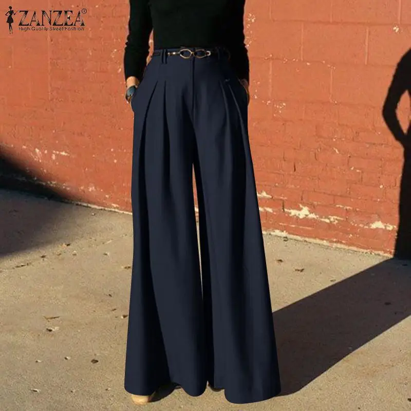 2022 ZANZEA Autumn Women Wide Leg Pants Female Solid Floor Length Pantalon Loose Elegant Casual Fashion Oversized Long Trouser
2022 ZANZEA Autumn Women Wide Leg Pants Female Solid Floor Length Pantalon Loose Elegant Casual Fashion Oversized Long Trouser