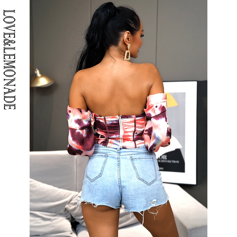 LOVE&LEMONADE Sexy Tube Top Color Tie-Dye Lantern Long Sleeve Bodycon Top LM82978
LOVE&LEMONADE Sexy Tube Top Color Tie-Dye Lantern Long Sleeve Bodycon Top LM82978