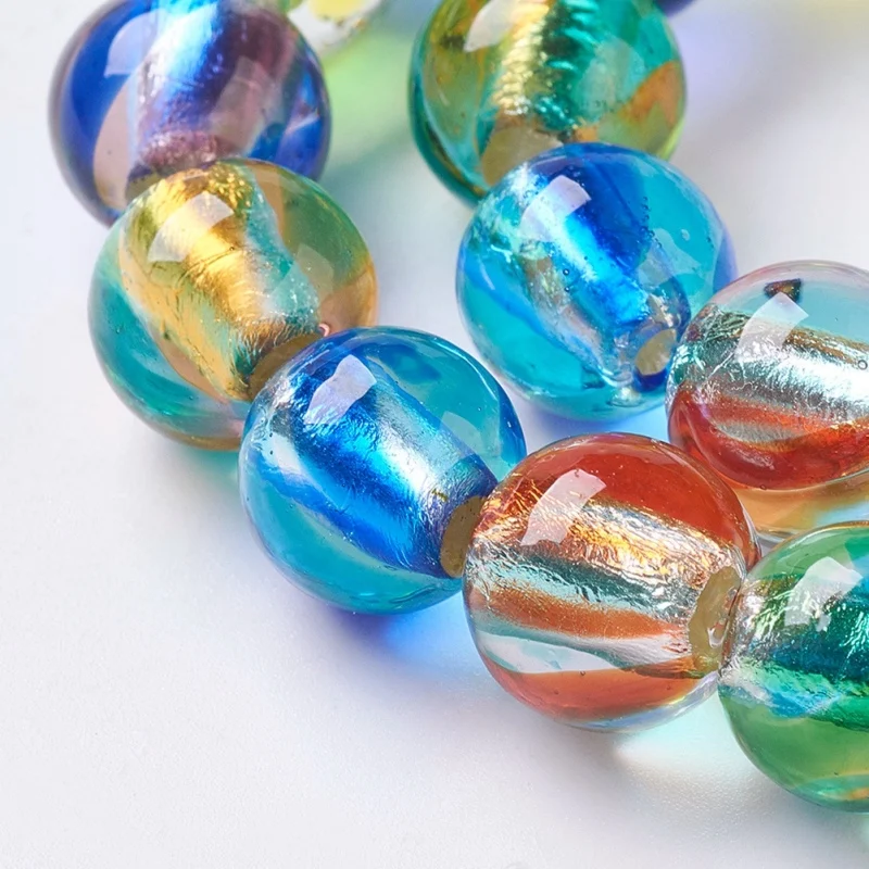 5 Strand Mixed Color Round Handmade Foil Glass Beads Strands DIY Bracelet Necklace For Jewelry Making Accessories F50
5 Strand Mixed Color Round Handmade Foil Glass Beads Strands DIY Bracelet Necklace For Jewelry Making Accessories F50