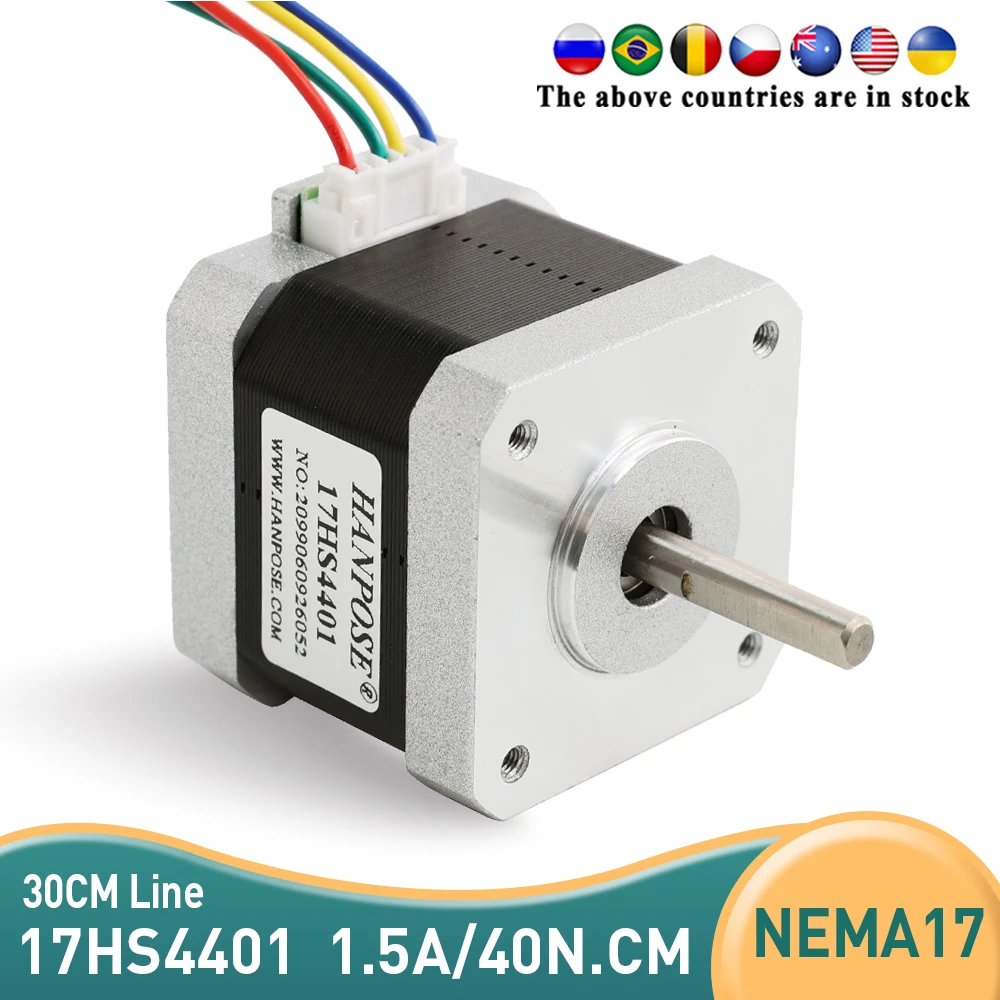 1PCS Nema17 Stepper Motor 4-lead 1.5A 40N.CM 17HS4401 42BYGH For 3D Printer Monitor Equipment 42 series stepper motor 12v
1PCS Nema17 Stepper Motor 4-lead 1.5A 40N.CM 17HS4401 42BYGH For 3D Printer Monitor Equipment 42 series stepper motor 12v