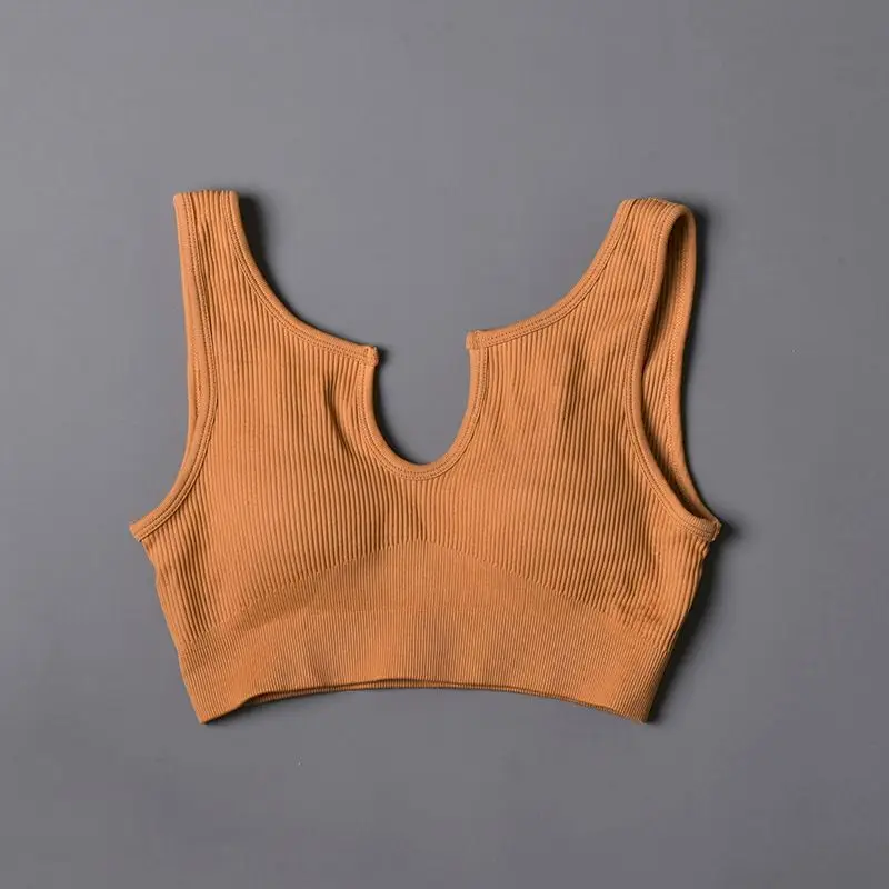 Sports Bra Women Seamless Yoga Top Fitness Ladies U-neck High Elasticity Solid Color Thread Moisture-wicking Sweat-absorbent Gym
Sports Bra Women Seamless Yoga Top Fitness Ladies U-neck High Elasticity Solid Color Thread Moisture-wicking Sweat-absorbent Gym
