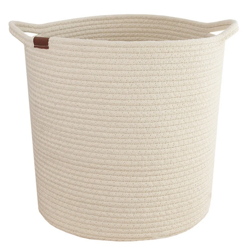 Cotton Rope Woven Storage Basket Sundries Cosmetics Toy Storage Basket Laundry Basket Torage Bins Bucket for Toys
Cotton Rope Woven Storage Basket Sundries Cosmetics Toy Storage Basket Laundry Basket Torage Bins Bucket for Toys