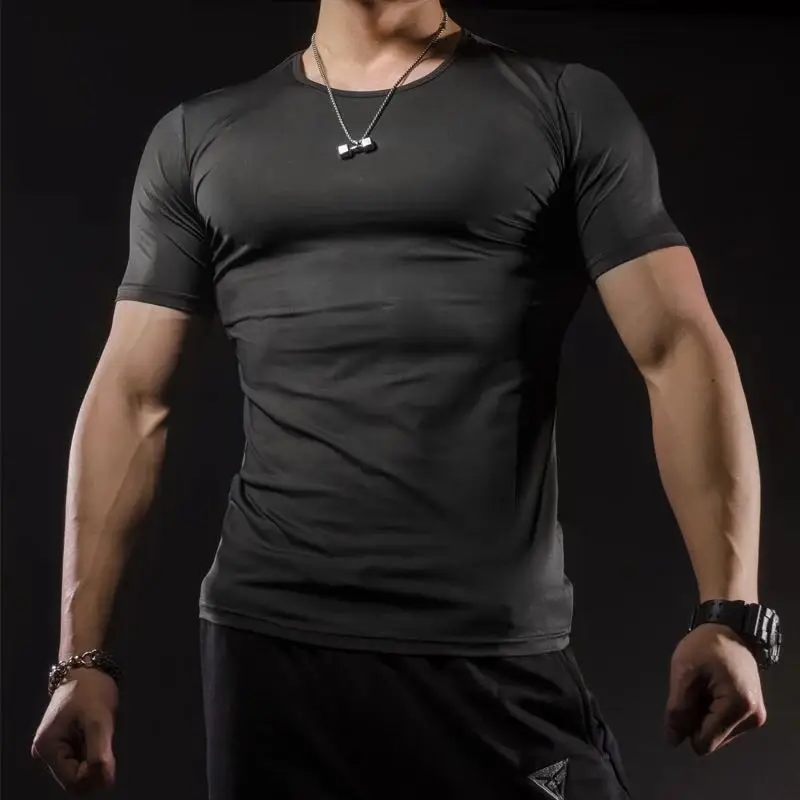 Мужская футболка с коротким рукавом для фитнеса |