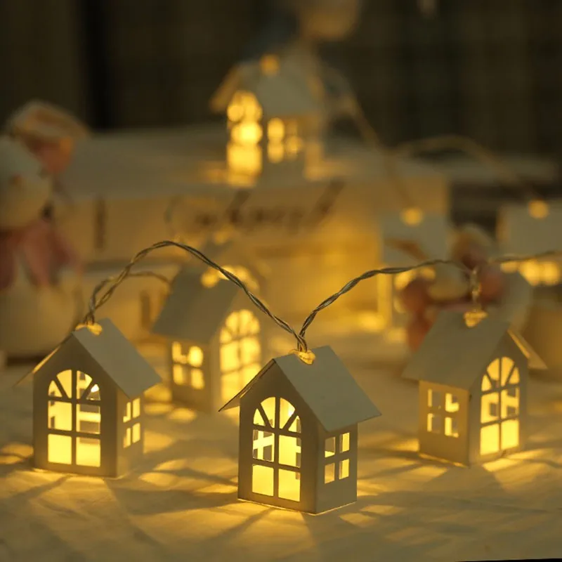 New 10 LED String Lights Christmas Decoration Wooden House New Year Holiday Decoration Small String Lights
New 10 LED String Lights Christmas Decoration Wooden House New Year Holiday Decoration Small String Lights