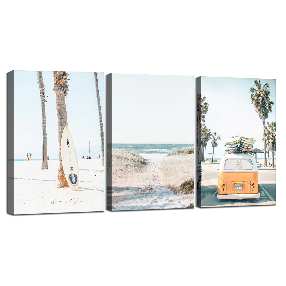 Soft Wall Art Beach Landscape Painting Framed Surfboard Print California Canvas Poster Coastal Decoration Picutre Ready To Hang
Soft Wall Art Beach Landscape Painting Framed Surfboard Print California Canvas Poster Coastal Decoration Picutre Ready To Hang