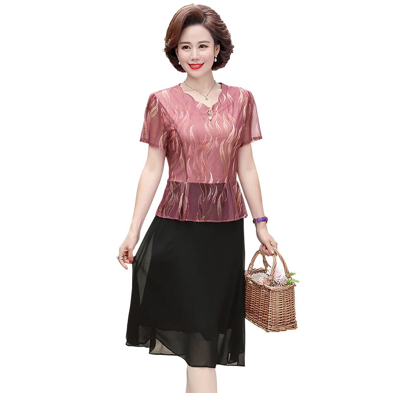New Summer Middle Aaged Women O Neck Fashion Midi Dress Female Flower Printed Mother Plus Size 5xl Dresses Vestitos
New Summer Middle Aaged Women O Neck Fashion Midi Dress Female Flower Printed Mother Plus Size 5xl Dresses Vestitos