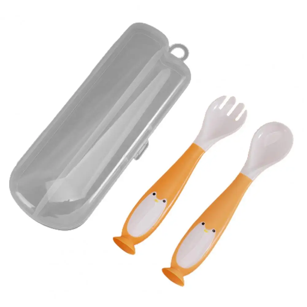 2021 Portable 1 Set Spoon Fork Bendable Eat Training PP Delicate Texture Infant Tableware for Kids Children Baby Utensils Set
2021 Portable 1 Set Spoon Fork Bendable Eat Training PP Delicate Texture Infant Tableware for Kids Children Baby Utensils Set