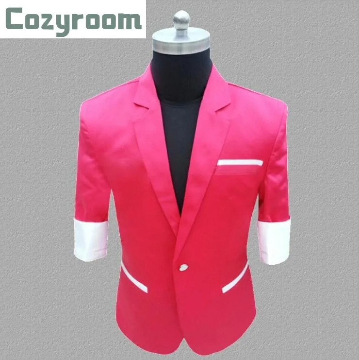 Brand Summer new Men's Short Sleeve Suit Korean Multicolor Trend Men stage Costumes Mens Personalized Fashion Jacket S-5XL 
Brand Summer new Men's Short Sleeve Suit Korean Multicolor Trend Men stage Costumes Mens Personalized Fashion Jacket S-5XL