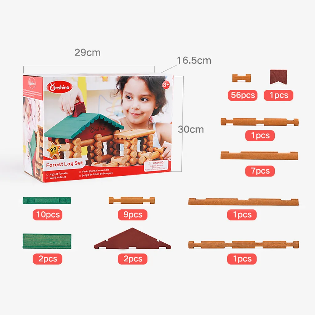 Baby Wooden Lincoln Cottage Building Blocks Toy Forest Log Set Kids Creative Lumber Farm Shop Wooden House Toy Children Gifts
Baby Wooden Lincoln Cottage Building Blocks Toy Forest Log Set Kids Creative Lumber Farm Shop Wooden House Toy Children Gifts