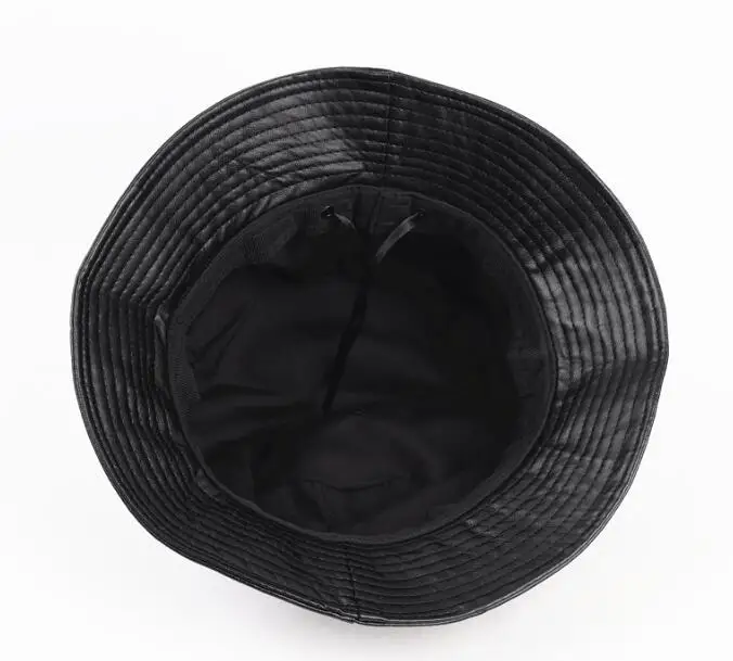 2021 Unisex Bucket Hats Spring New Black Pu Leather Fisherman Hat Men's Basin Hat Women Mothproof Sun Hat Solid Adult Hats
2021 Unisex Bucket Hats Spring New Black Pu Leather Fisherman Hat Men's Basin Hat Women Mothproof Sun Hat Solid Adult Hats