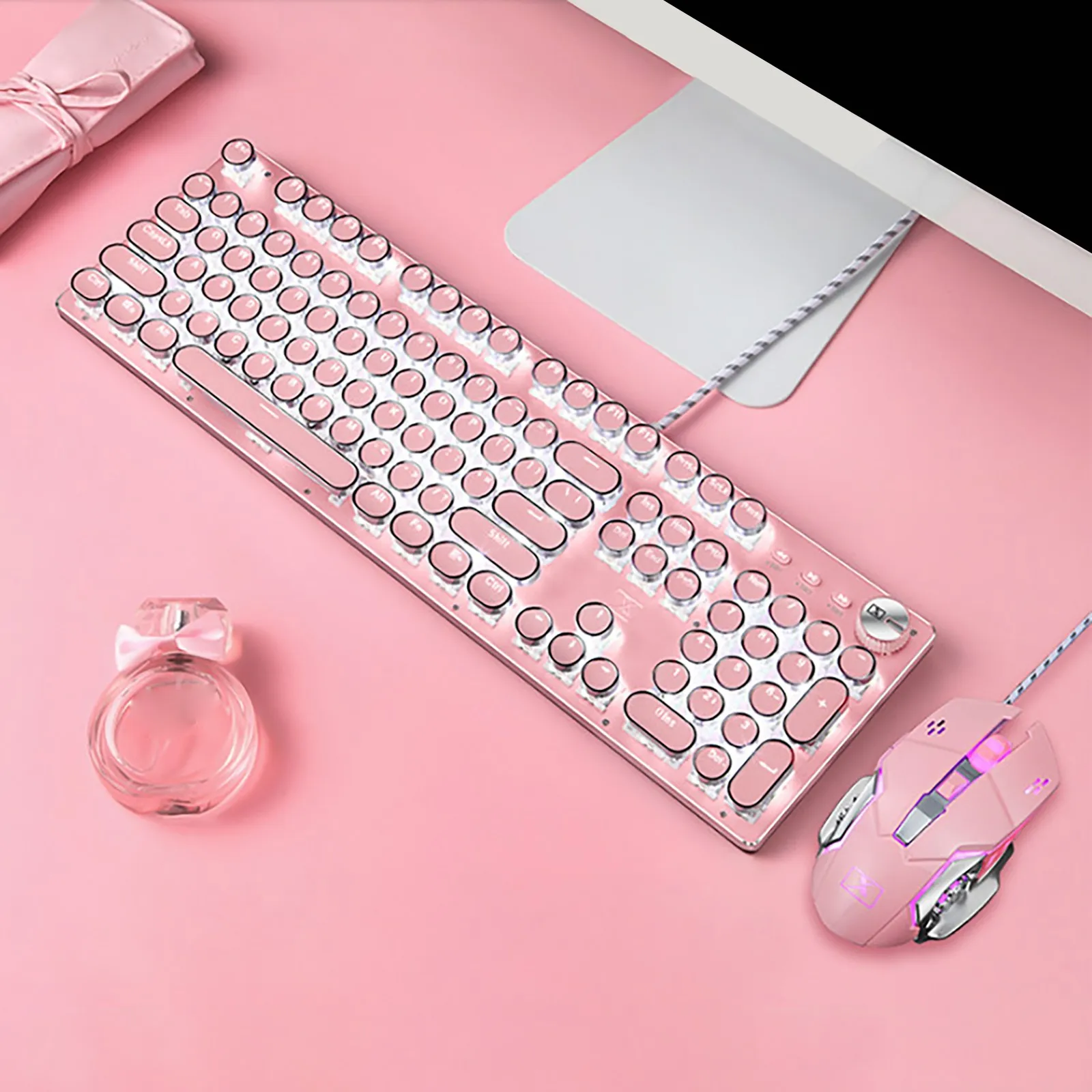 NSSD Real Mechanical Keyboard Fashionable LED Punks Backlit Professional Wired Gaming Keyboard For Professional Players 2021
NSSD Real Mechanical Keyboard Fashionable LED Punks Backlit Professional Wired Gaming Keyboard For Professional Players 2021